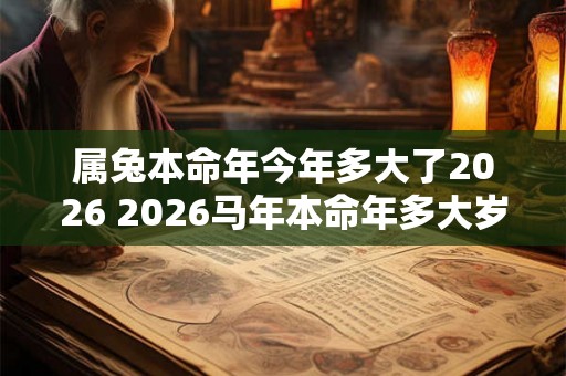 属兔本命年今年多大了2026 2026马年本命年多大岁数