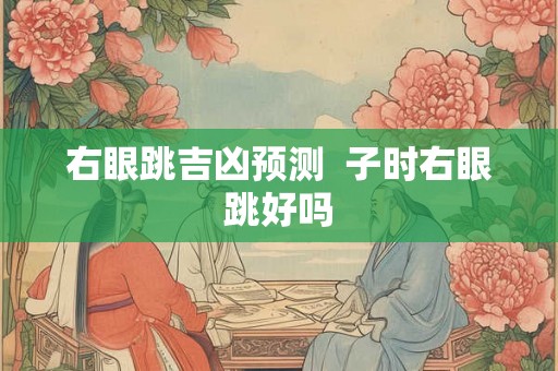 右眼跳吉凶预测  子时右眼跳好吗