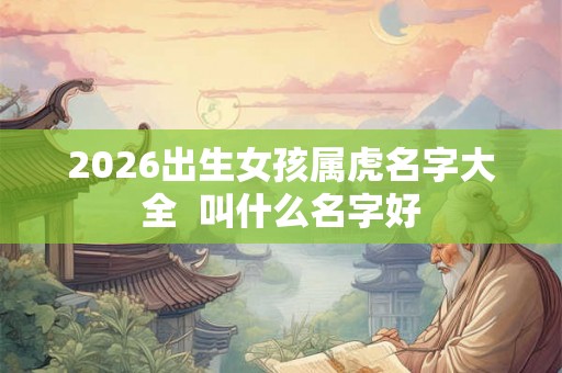 2026出生女孩属虎名字大全  叫什么名字好