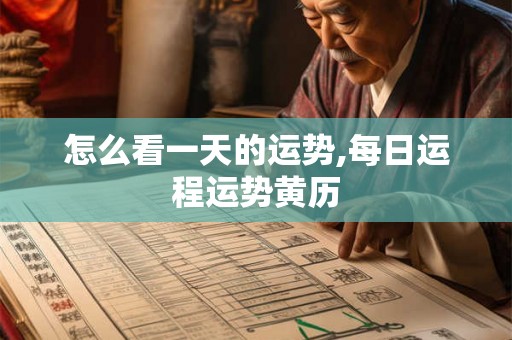 怎么看一天的运势,每日运程运势黄历