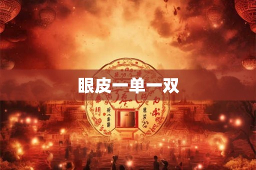 眼皮一单一双