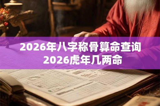 2026年八字称骨算命查询  2026虎年几两命
