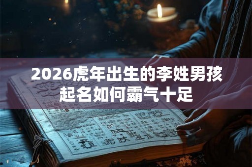 2026虎年出生的李姓男孩起名如何霸气十足