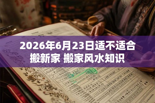 2026年6月23日适不适合搬新家 搬家风水知识