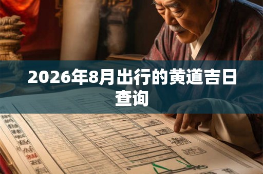 2026年8月出行的黄道吉日查询
