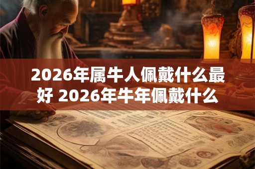 2026年属牛人佩戴什么最好 2026年牛年佩戴什么
