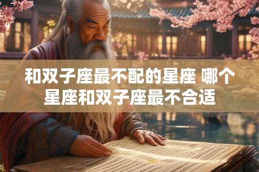 和双子座最不配的星座 哪个星座和双子座最不合适