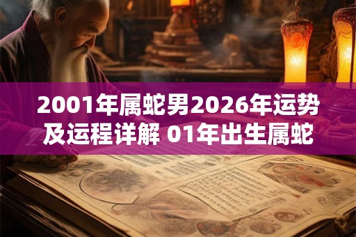 2001年属蛇男2026年运势及运程详解 01年出生属蛇人2026全年每月运势男性