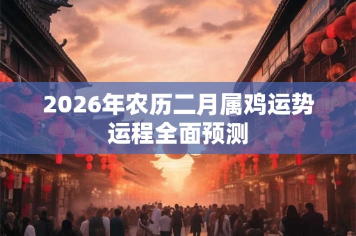 2026年农历二月属鸡运势运程全面预测