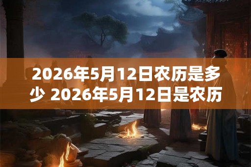2026年5月12日农历是多少 2026年5月12日是农历几月
