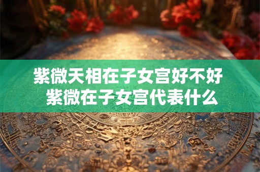 紫微天相在子女宫好不好  紫微在子女宫代表什么