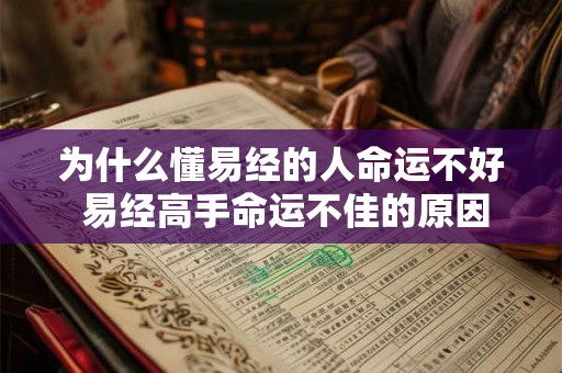 为什么懂易经的人命运不好 易经高手命运不佳的原因