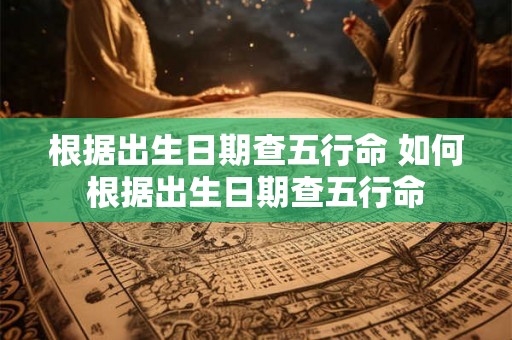 根据出生日期查五行命 如何根据出生日期查五行命