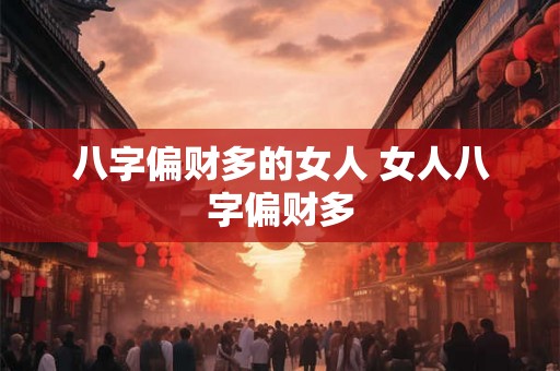 八字偏财多的女人 女人八字偏财多 八字偏财多的女人 女人八字偏财多