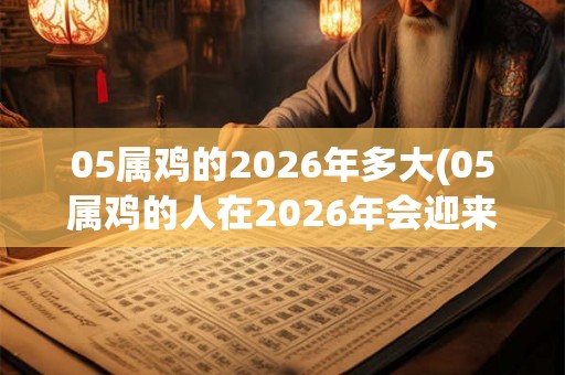 05属鸡的2026年多大(05属鸡的人在2026年会迎来几岁生日？)