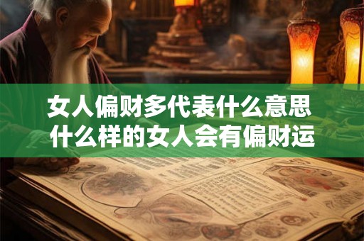 女人偏财多代表什么意思 什么样的女人会有偏财运