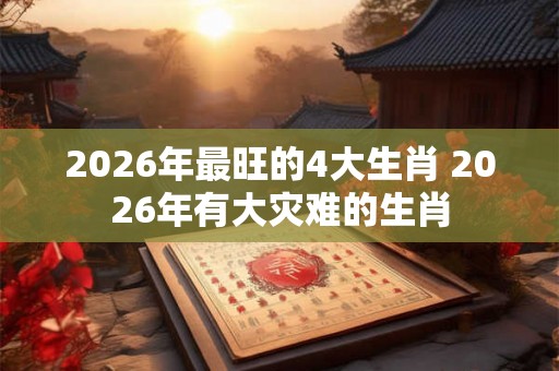 2026年最旺的4大生肖 2026年有大灾难的生肖
