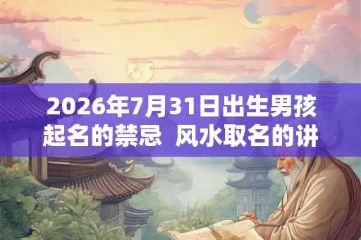 2026年7月31日出生男孩起名的禁忌 风水取名的讲究 2026年7月31日出生男孩起名的禁忌 风水取名的讲究