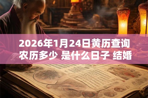 2026年1月24日黄历查询 农历多少 是什么日子 结婚吉时