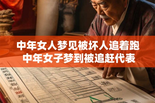 中年女人梦见被坏人追着跑 中年女子梦到被追赶代表什么