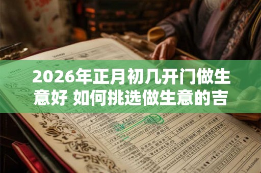2026年正月初几开门做生意好 如何挑选做生意的吉日