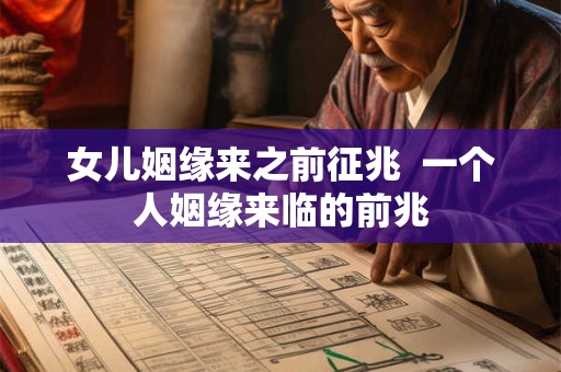 女儿姻缘来之前征兆  一个人姻缘来临的前兆