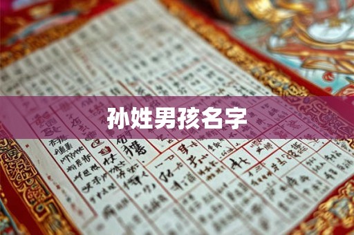 孙姓男孩名字