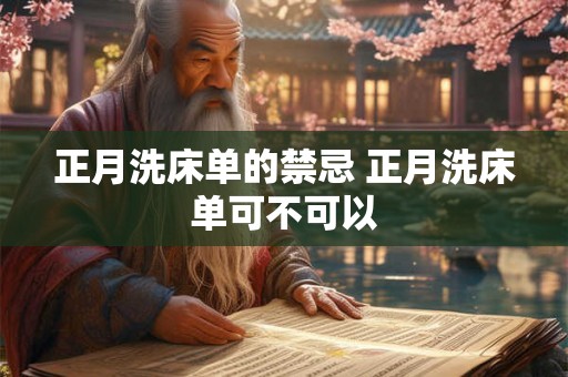 正月洗床单的禁忌 正月洗床单可不可以