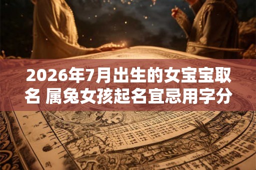 2026年7月出生的女宝宝取名 属兔女孩起名宜忌用字分析