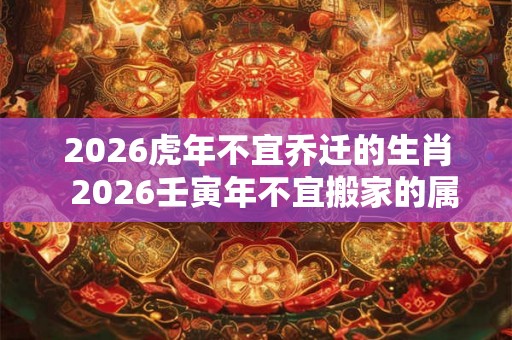 2026虎年不宜乔迁的生肖  2026壬寅年不宜搬家的属相