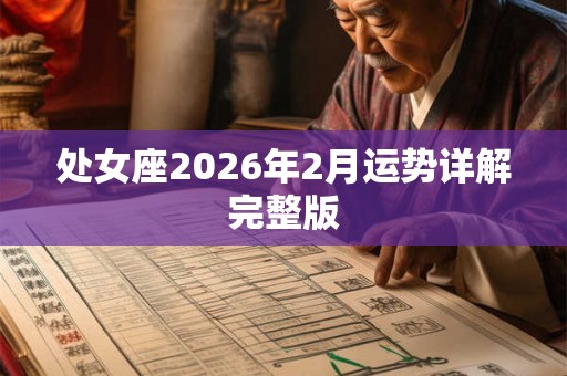 处女座2026年2月运势详解完整版