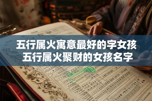 五行属火寓意最好的字女孩 五行属火聚财的女孩名字
