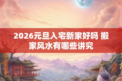 2026元旦入宅新家好吗 搬家风水有哪些讲究