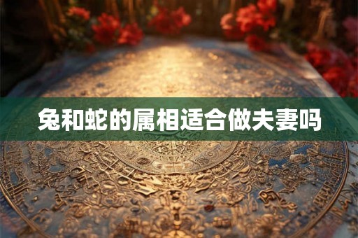 兔和蛇的属相适合做夫妻吗