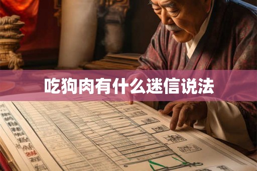 吃狗肉有什么迷信说法