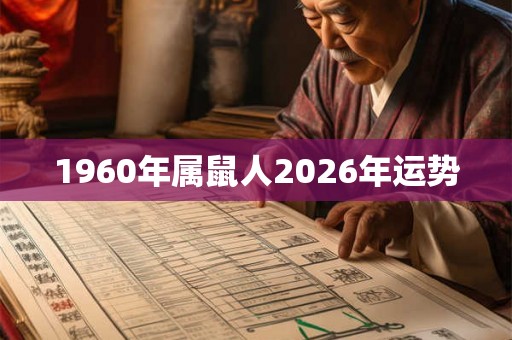 1960年属鼠人2026年运势 1960年属鼠人2026年运势