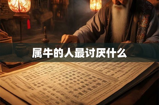 属牛的人最讨厌什么
