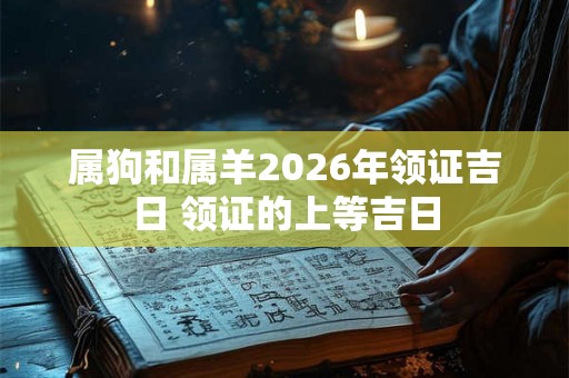 属狗和属羊2026年领证吉日 领证的上等吉日