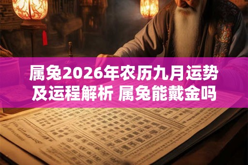 属兔2026年农历九月运势及运程解析 属兔能戴金吗 属兔2026年农历九月运势及运程解析 属兔能戴金吗