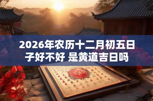 2026年农历十二月初五日子好不好 是黄道吉日吗