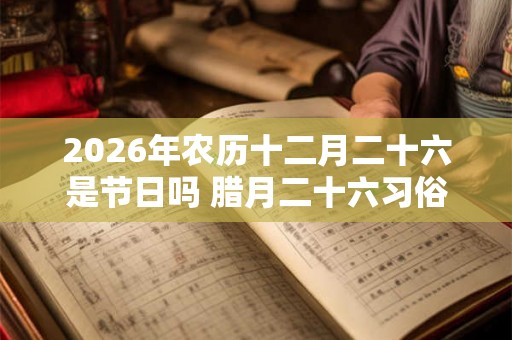 2026年农历十二月二十六是节日吗 腊月二十六习俗