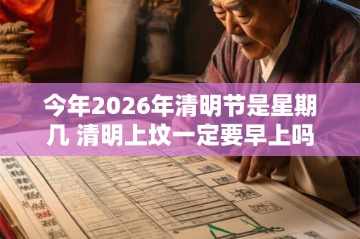今年2026年清明节是星期几 清明上坟一定要早上吗