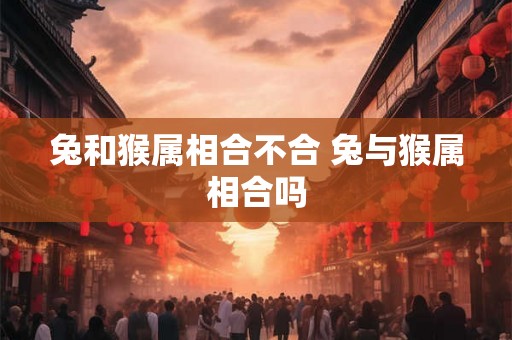 兔和猴属相合不合 兔与猴属相合吗