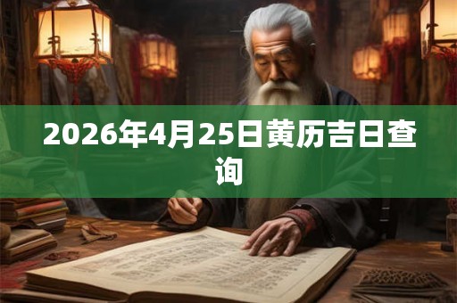 2026年4月25日黄历吉日查询