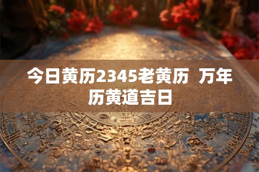 今日黄历2345老黄历  万年历黄道吉日