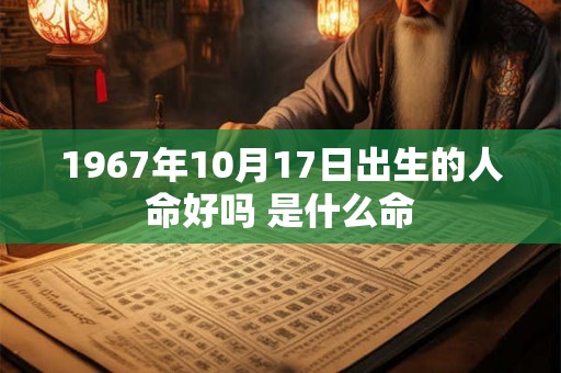 1967年10月17日出生的人命好吗 是什么命