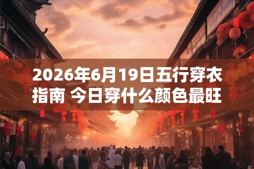 2026年6月19日五行穿衣指南 今日穿什么颜色最旺运