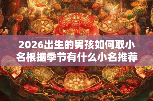 2026出生的男孩如何取小名根据季节有什么小名推荐