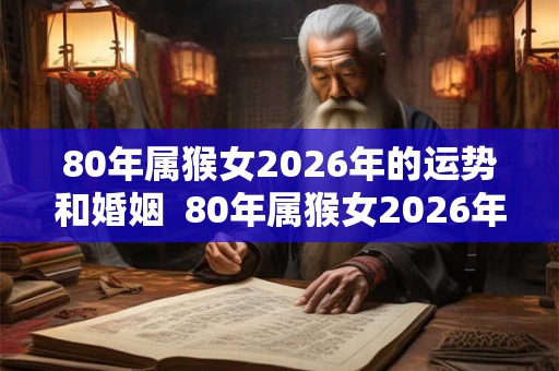 80年属猴女2026年的运势和婚姻  80年属猴女2026年运势解析