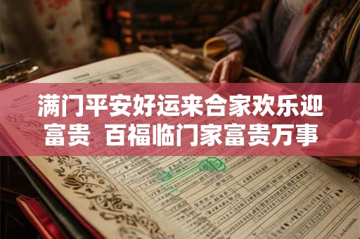 满门平安好运来合家欢乐迎富贵 百福临门家富贵万事如意人吉祥 满门平安好运来合家欢乐迎富贵 百福临门家富贵万事如意人吉祥